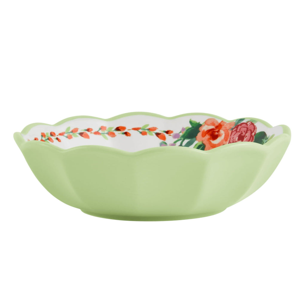 Painted Meadows Green Floral Cereal Bowl Set
