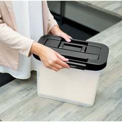 Clear Letter Size File Organizer with Locking Lid (2 Pack)