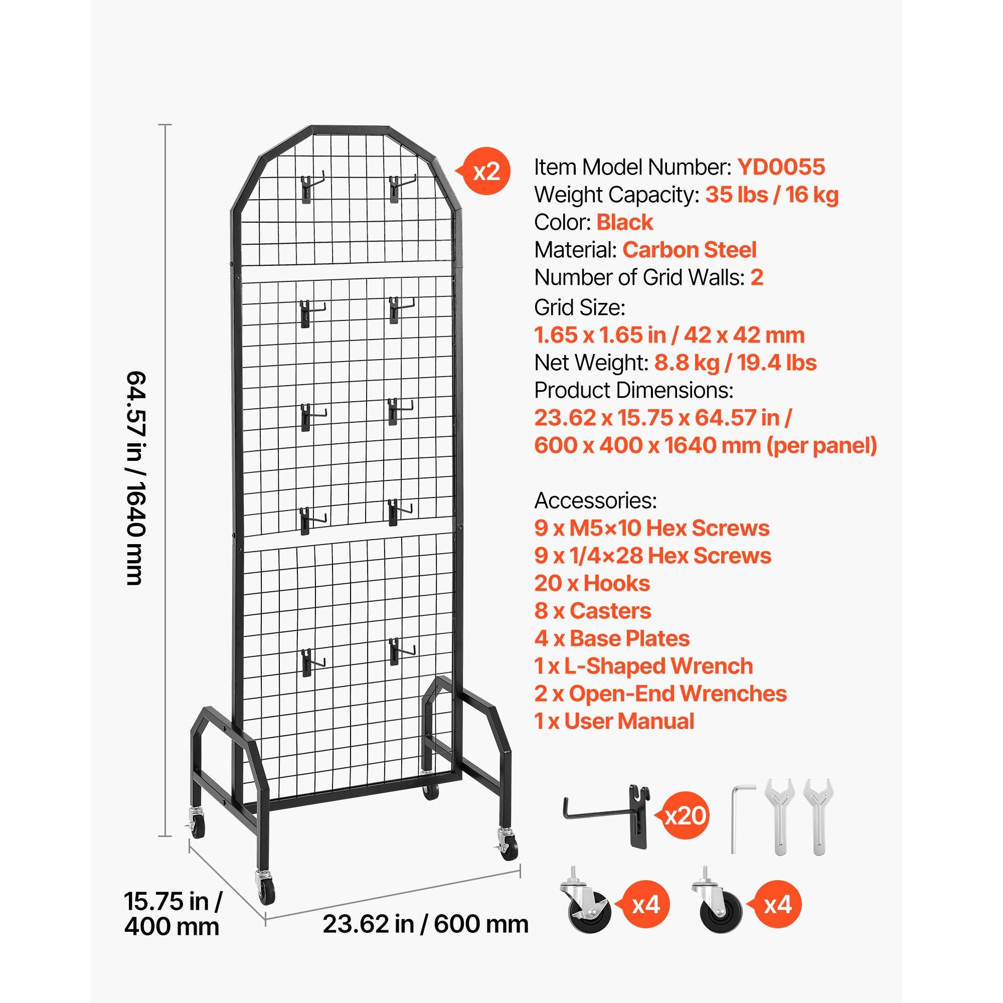 Versatile Wire Grid Wall Panels for Display and Storage