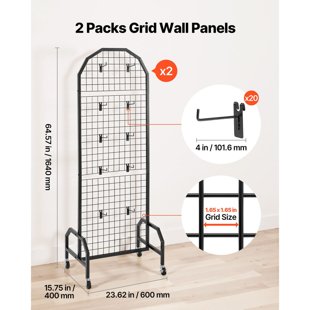 Versatile Wire Grid Wall Panels for Display and Storage