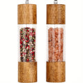Manual Salt and Pepper Mill Pair with Adjustable Grind