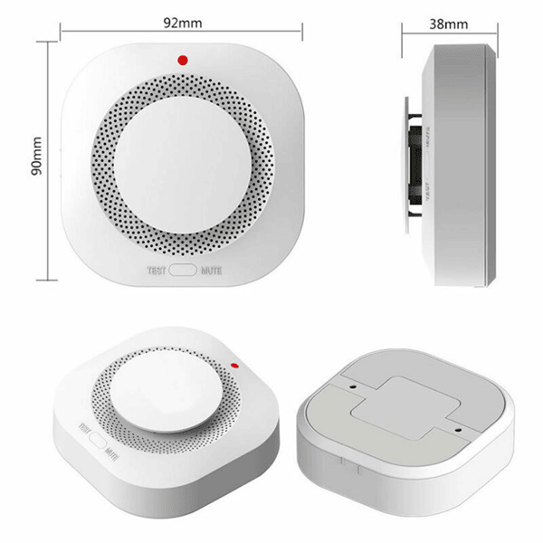 2-Pack Smoke Alarm with Photoelectric Sensor for Home Fire Protection