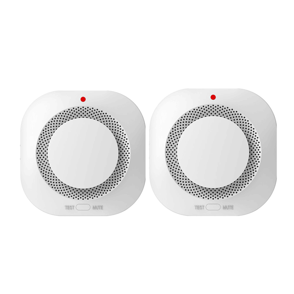 2-Pack Smoke Alarm with Photoelectric Sensor for Home Fire Protection