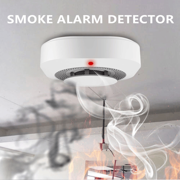 2-Pack Smoke Alarm with Photoelectric Sensor for Home Fire Protection