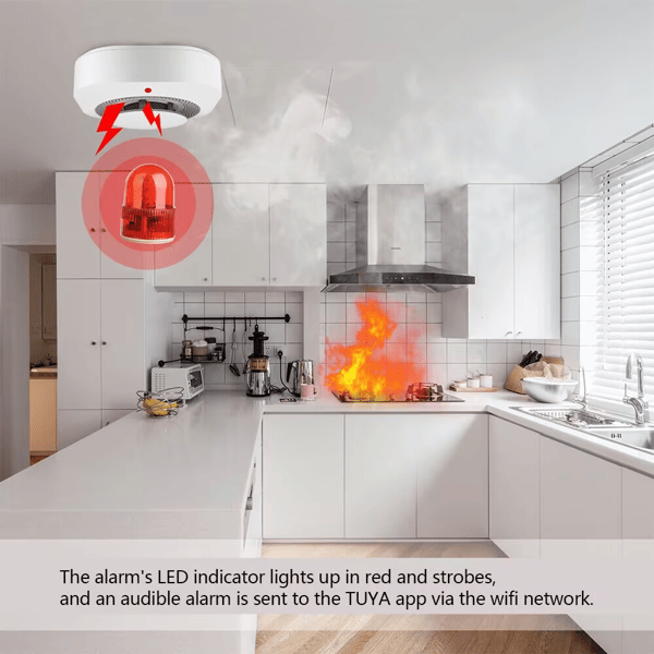 2-Pack Smoke Alarm with Photoelectric Sensor for Home Fire Protection