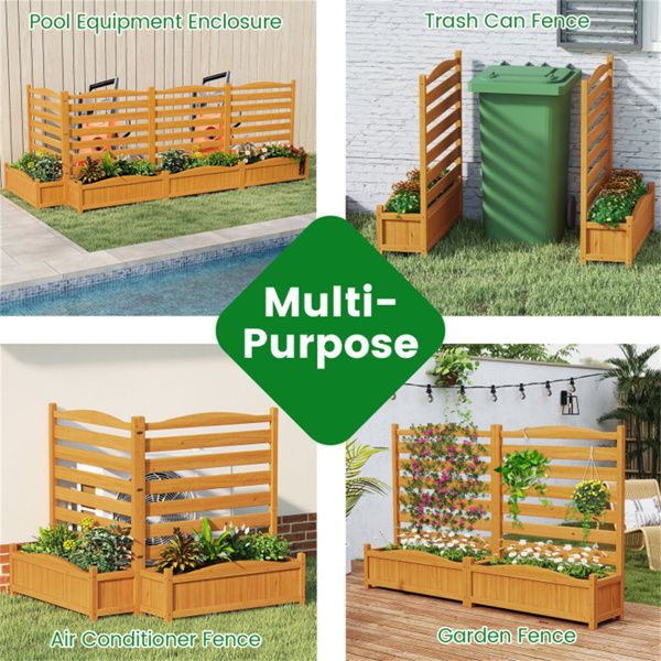 No-Dig Privacy Screen with Integrated Planter Boxes