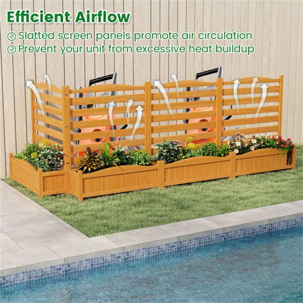 No-Dig Privacy Screen with Integrated Planter Boxes