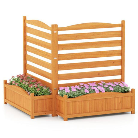 No-Dig Privacy Screen with Integrated Planter Boxes