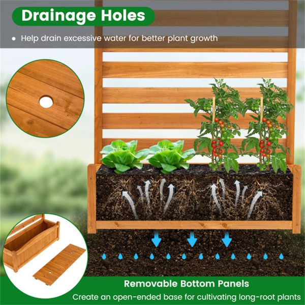 No-Dig Privacy Screen with Integrated Planter Boxes