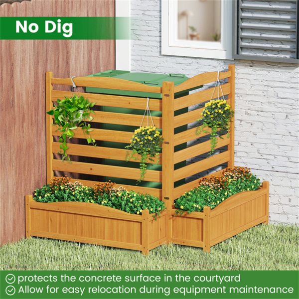 No-Dig Privacy Screen with Integrated Planter Boxes