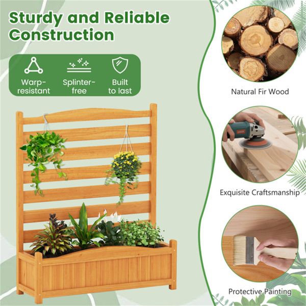No-Dig Privacy Screen with Integrated Planter Boxes