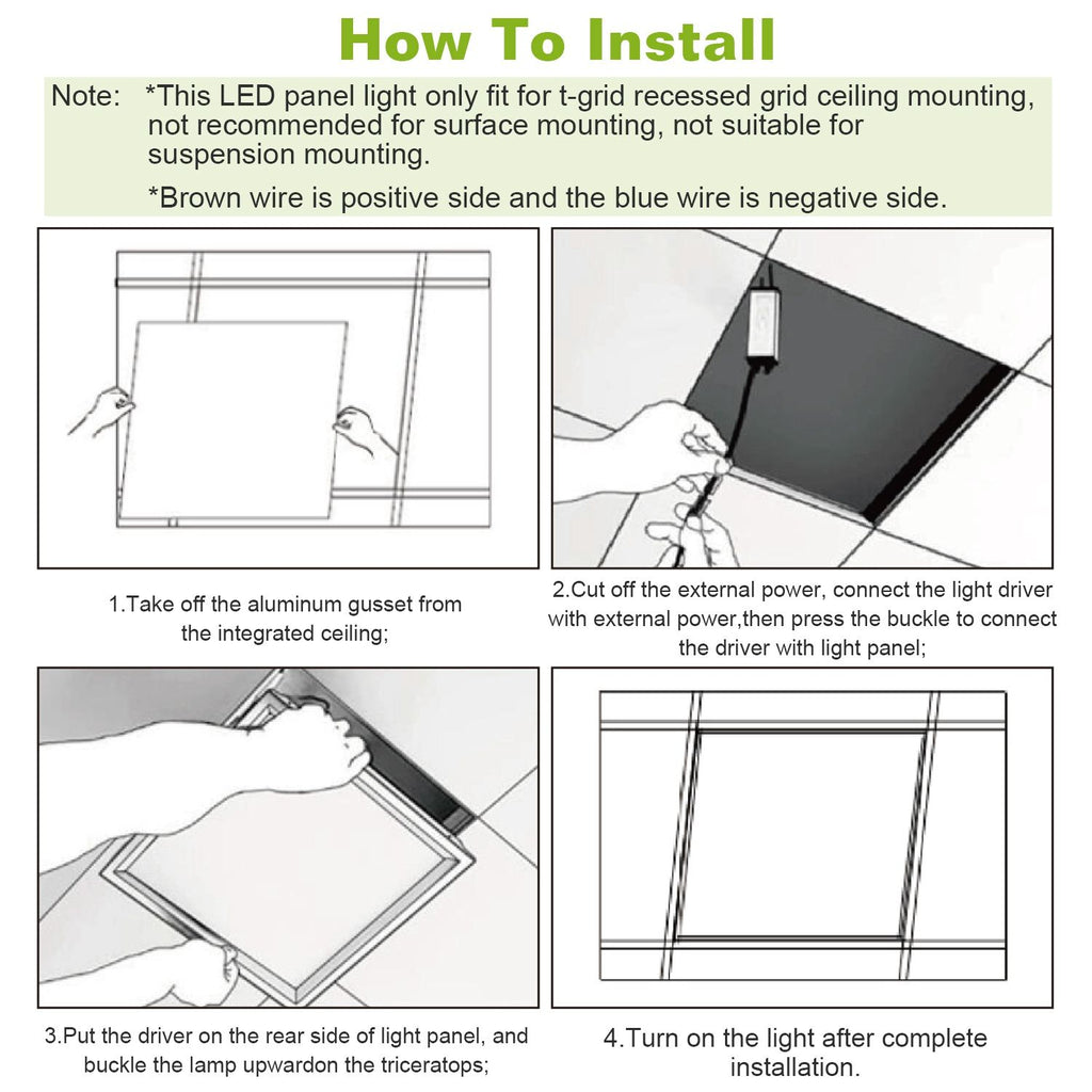 Two-Panel Edge-Lit Ceiling Light Set
