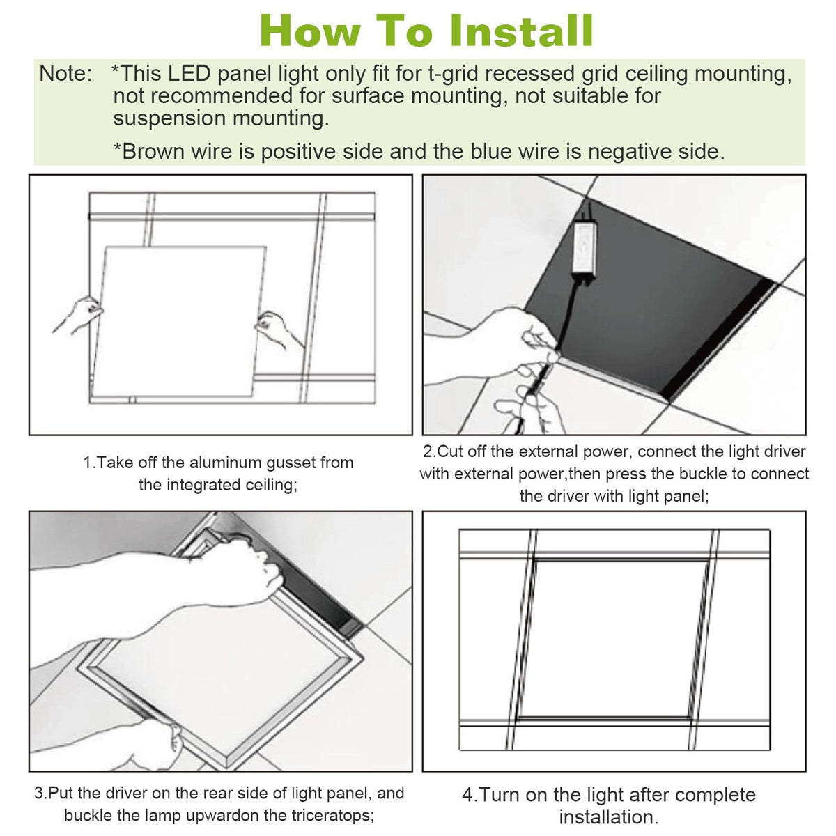 Two-Panel Edge-Lit Ceiling Light Set