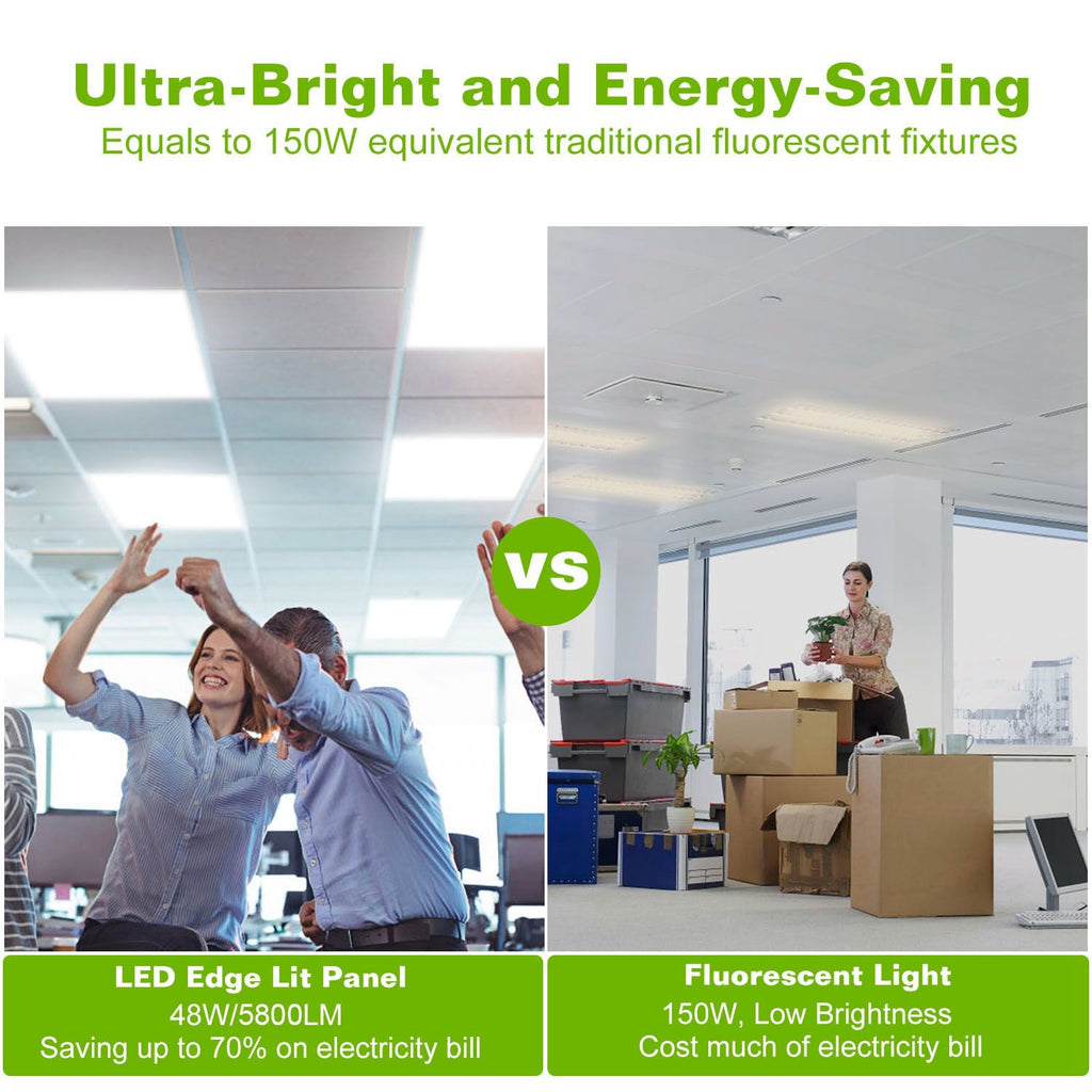 Two-Panel Edge-Lit Ceiling Light Set