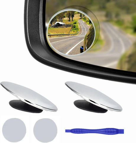 Round Wide-Angle Blind-Spot Mirrors