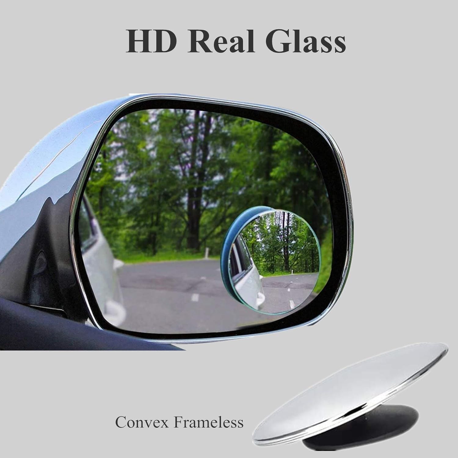 Round Wide-Angle Blind-Spot Mirrors