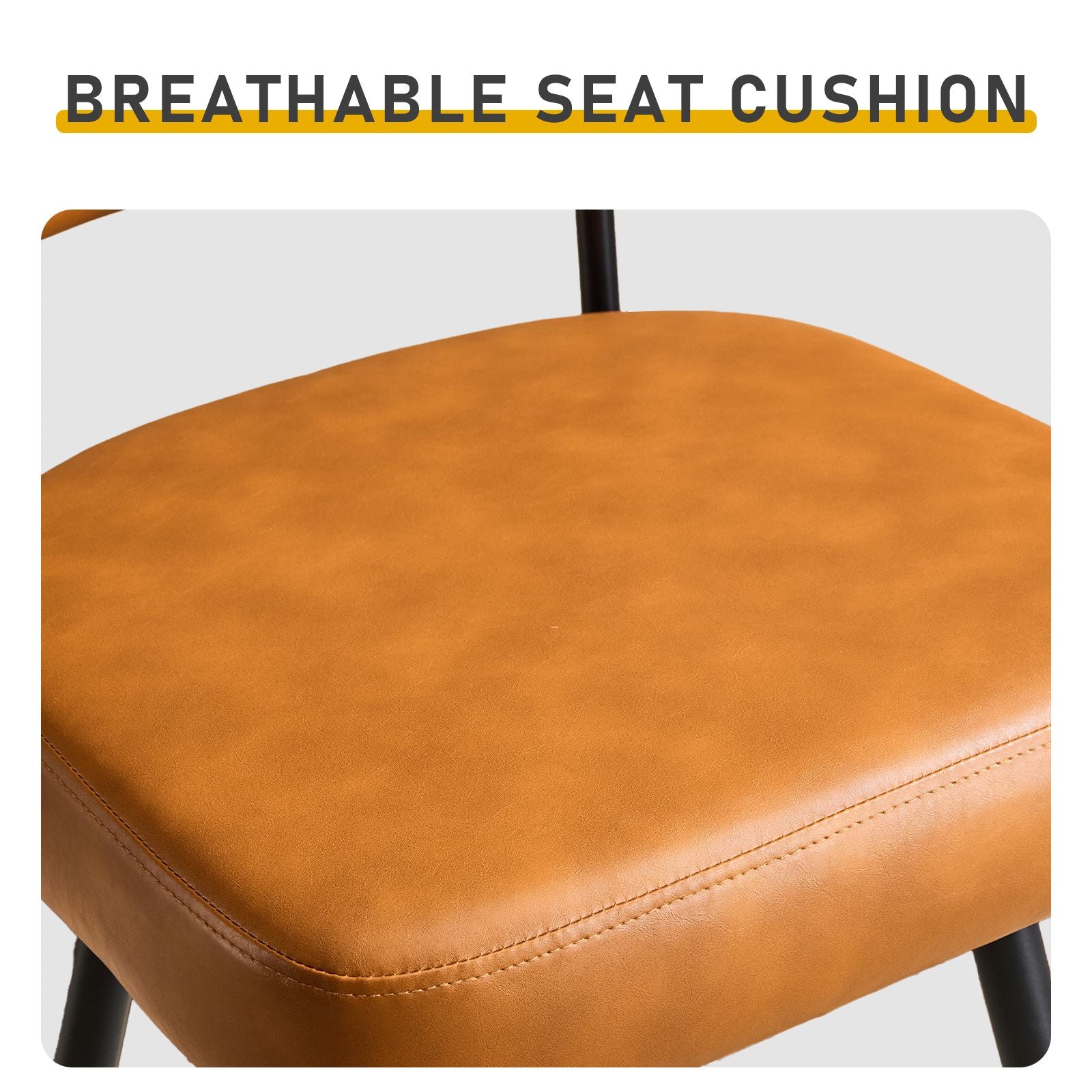 Pair of Brown PU Leather Swivel Bar Stools with Removable Bentwood Backrest