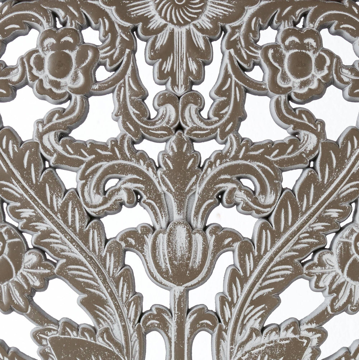 Two-Piece Distressed Lotus Carved Wall Decor Set