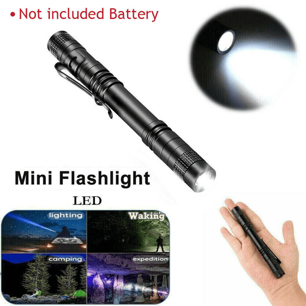 2 PCS Portable Mini LED Flashlight Camping Hiking Handheld Flashlight Pen Work light