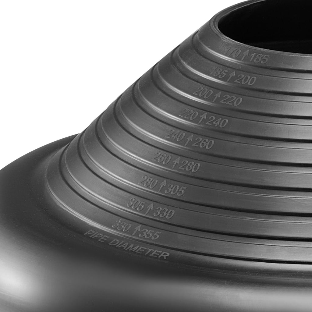 Trim-to-Fit Flashing Boots for Roof Pipe Openings