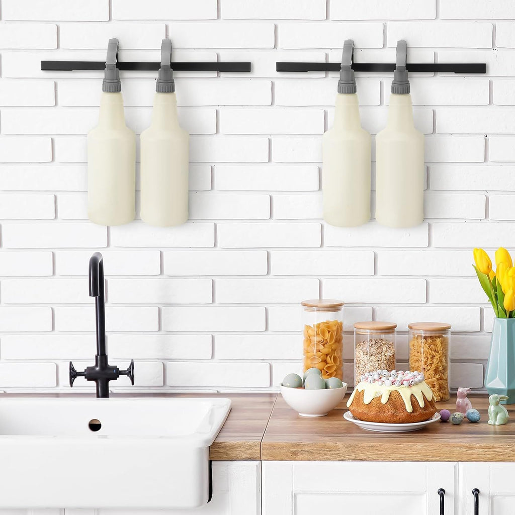 Two Wall-Mounted Spray Bottle Racks for Garage Detailing
