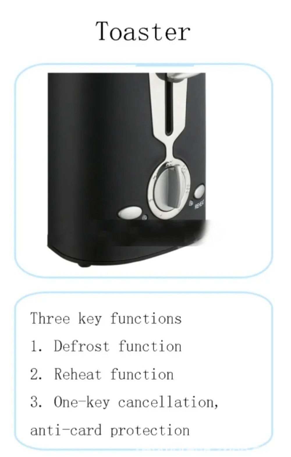 Compact Wide-Slot Toaster with Adjustable Browning and Crumb Tray