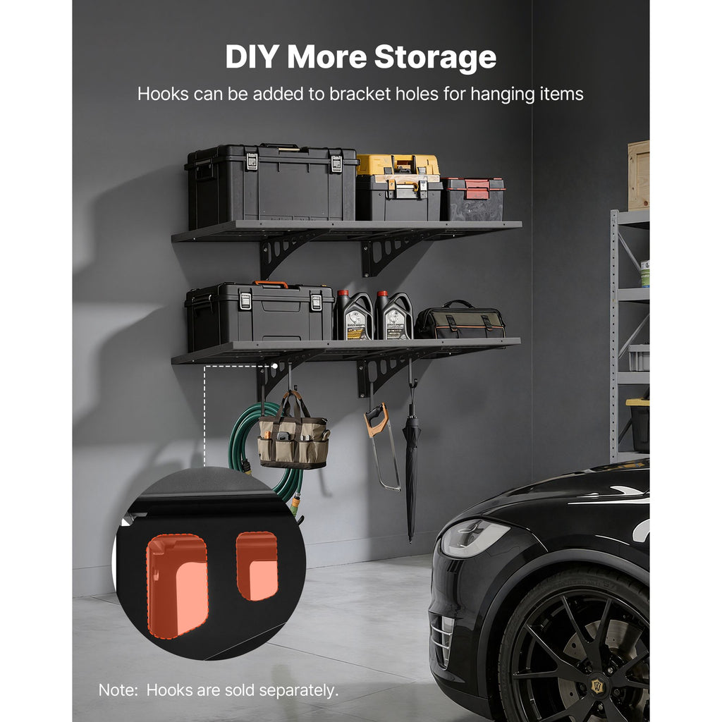 practical Wall-Mounted Garage Shelving for Secure Storage