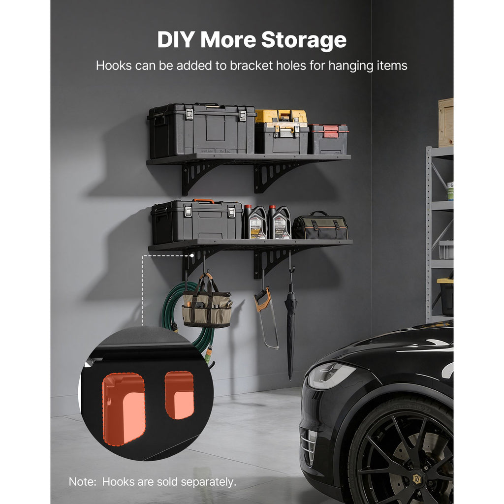 Versatile Wall-Mounted Shelving with Adjustable Mounting and Easy DIY Installation