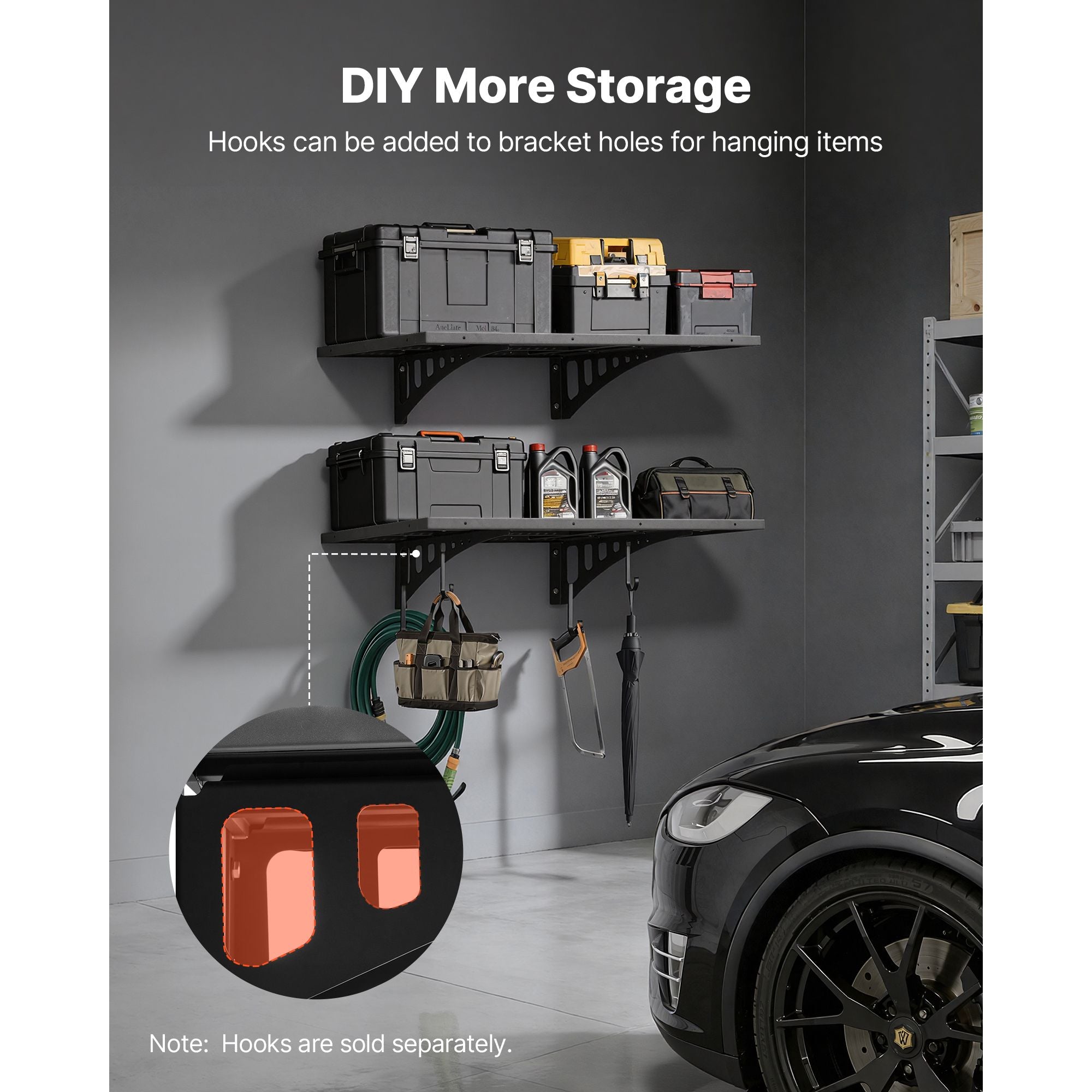 Versatile Wall-Mounted Shelving with Adjustable Mounting and Easy DIY Installation