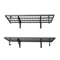 2-Tier practical Wall Garage Shelving – Capacity, Steel Rack with Hooks