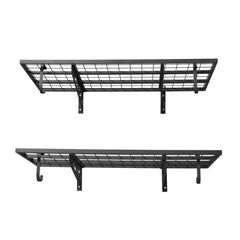 2-Tier practical Wall Garage Shelving – Capacity, Steel Rack with Hooks