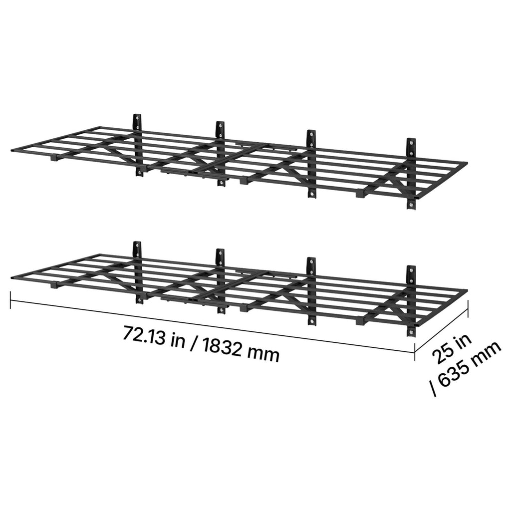 2-Tier practical Wall Garage Shelving with Capacity
