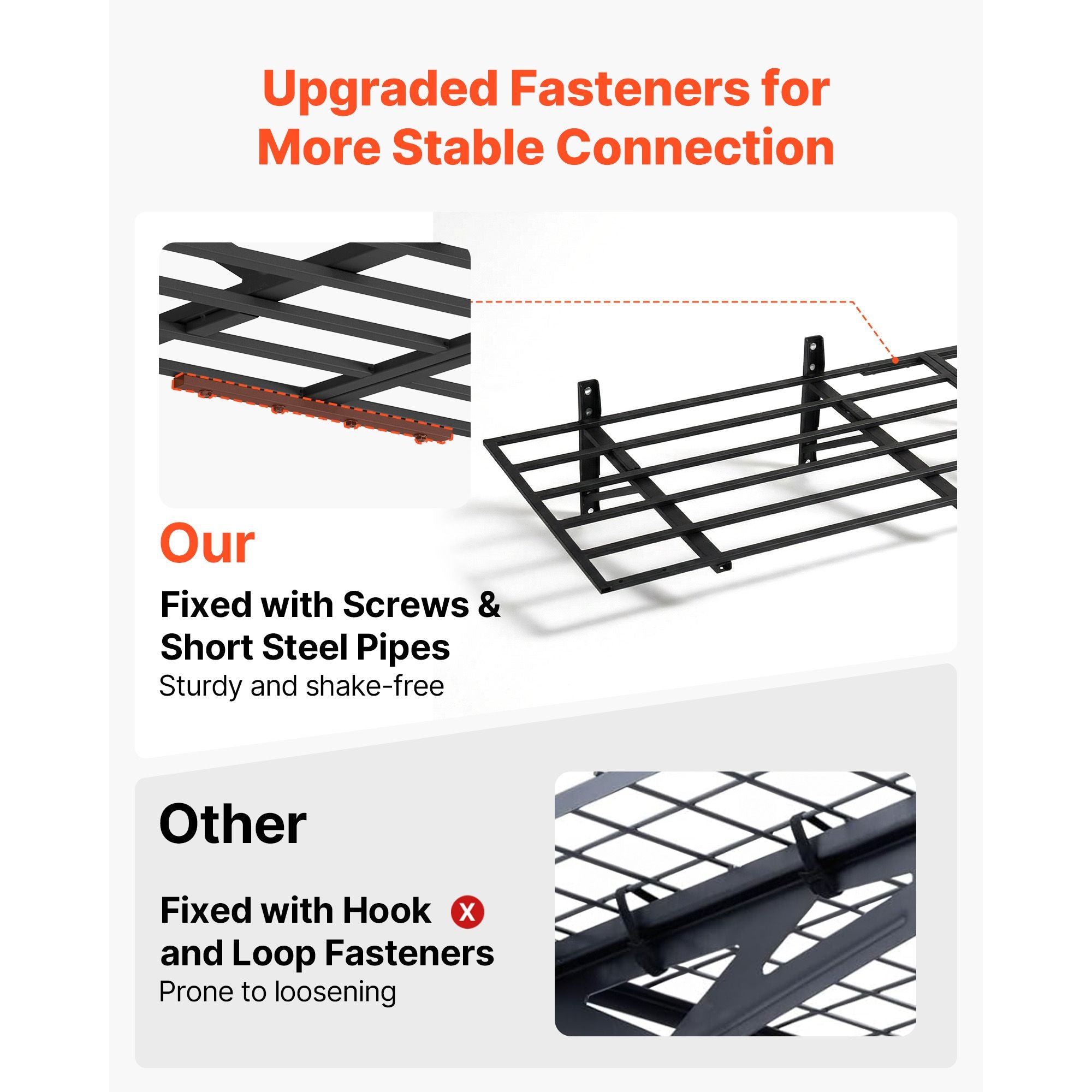 2-Tier practical Wall Garage Shelving with Capacity