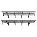 Wall Mounted Garage Shelving with Hooks – 2-Tier Storage Rack
