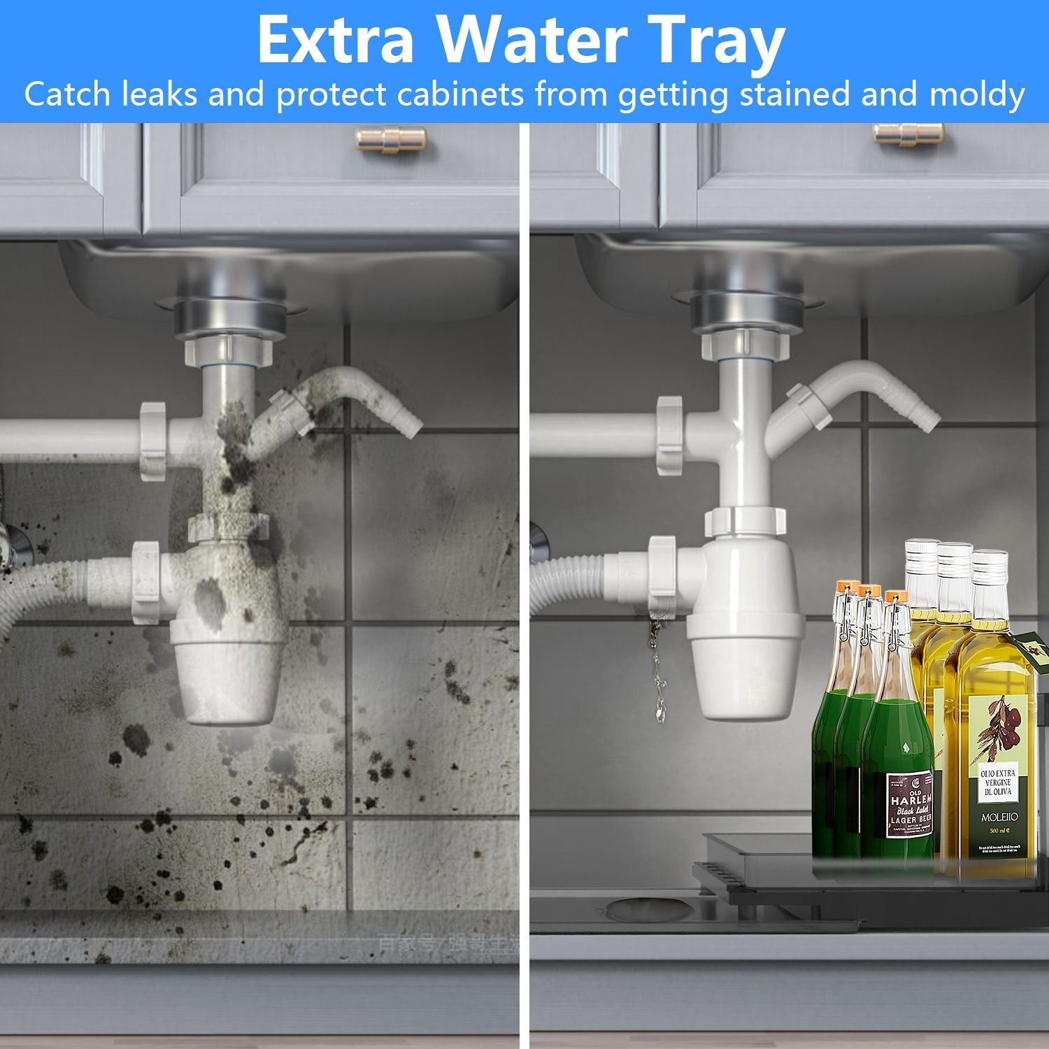Two-Tier Pull-Out Under-Sink Cabinet Organizer