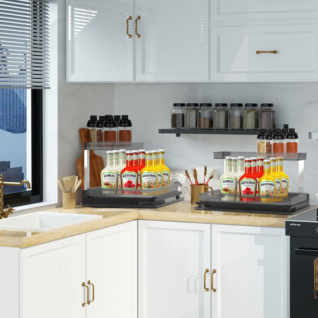 Two-Tier Pull-Out Under-Sink Cabinet Organizer