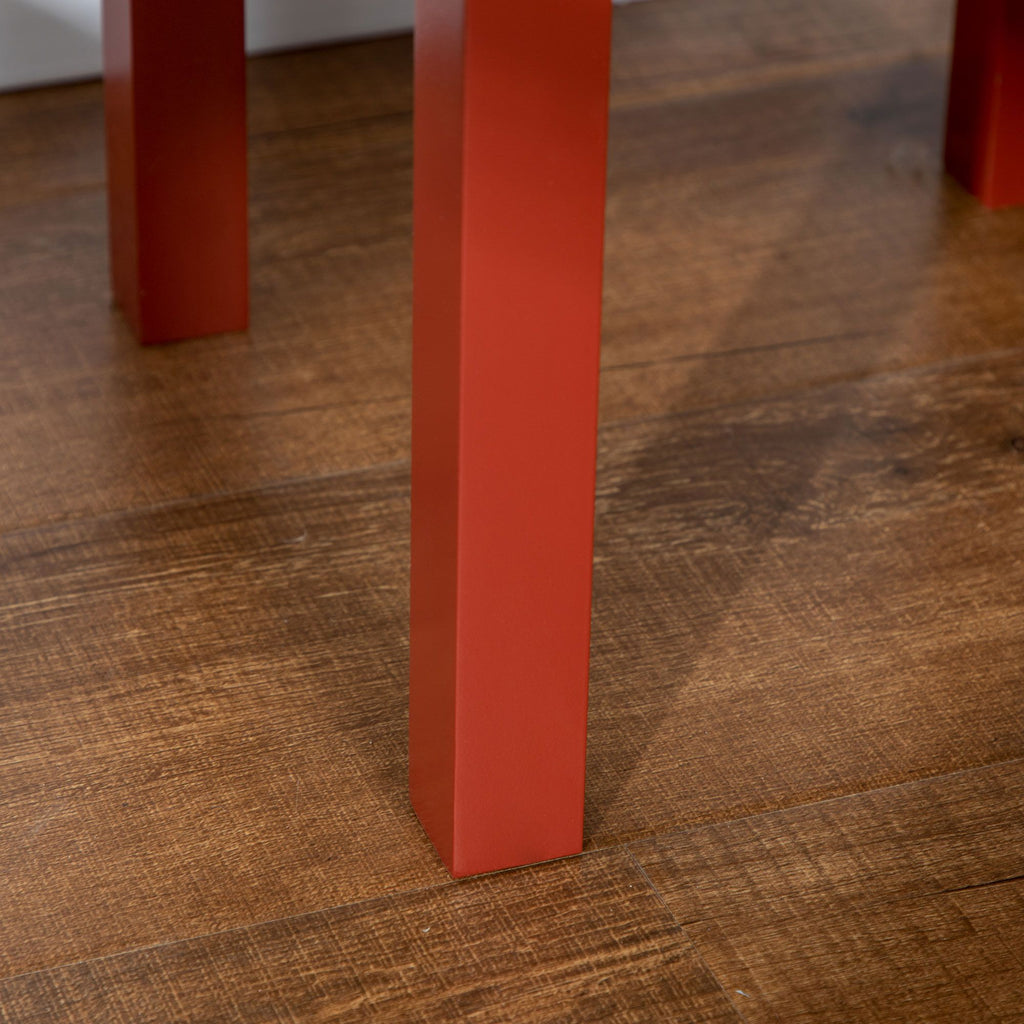 2-Tier Side Table with Drawer Narrow End Table Red for Living Room Bedroom