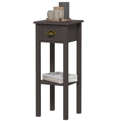 2-Tier Side Table with Drawer Shelf, End Table for Living Room Hallway, Coffee