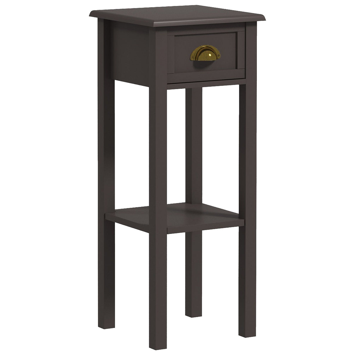 2-Tier Side Table with Drawer Shelf, End Table for Living Room Hallway, Coffee