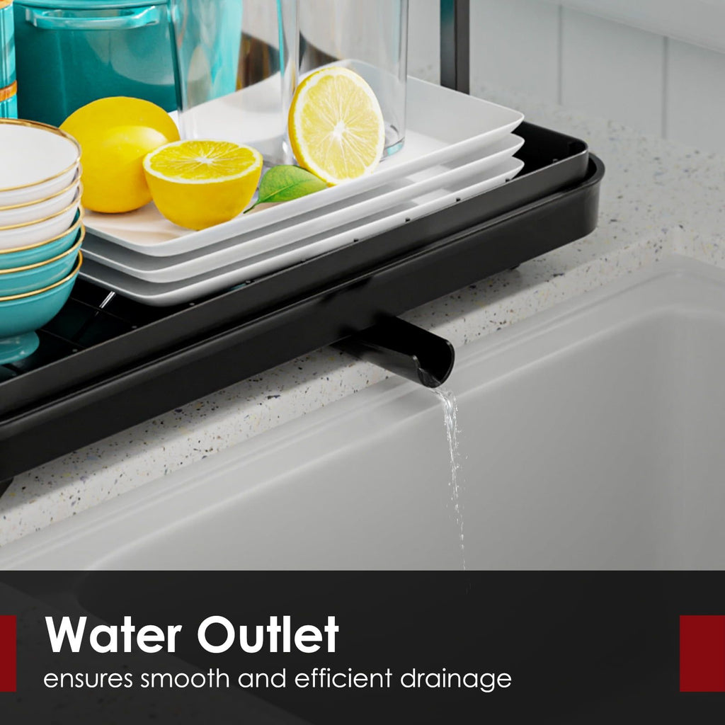 2-Tier Dish Rack for Kitchen Counter Organization
