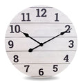 Whitewashed Plank Farmhouse Analog Wall Clock