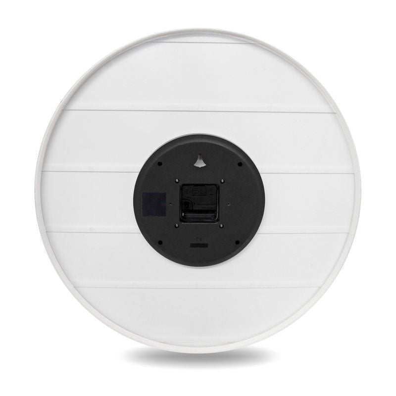 Whitewashed Plank Farmhouse Analog Wall Clock