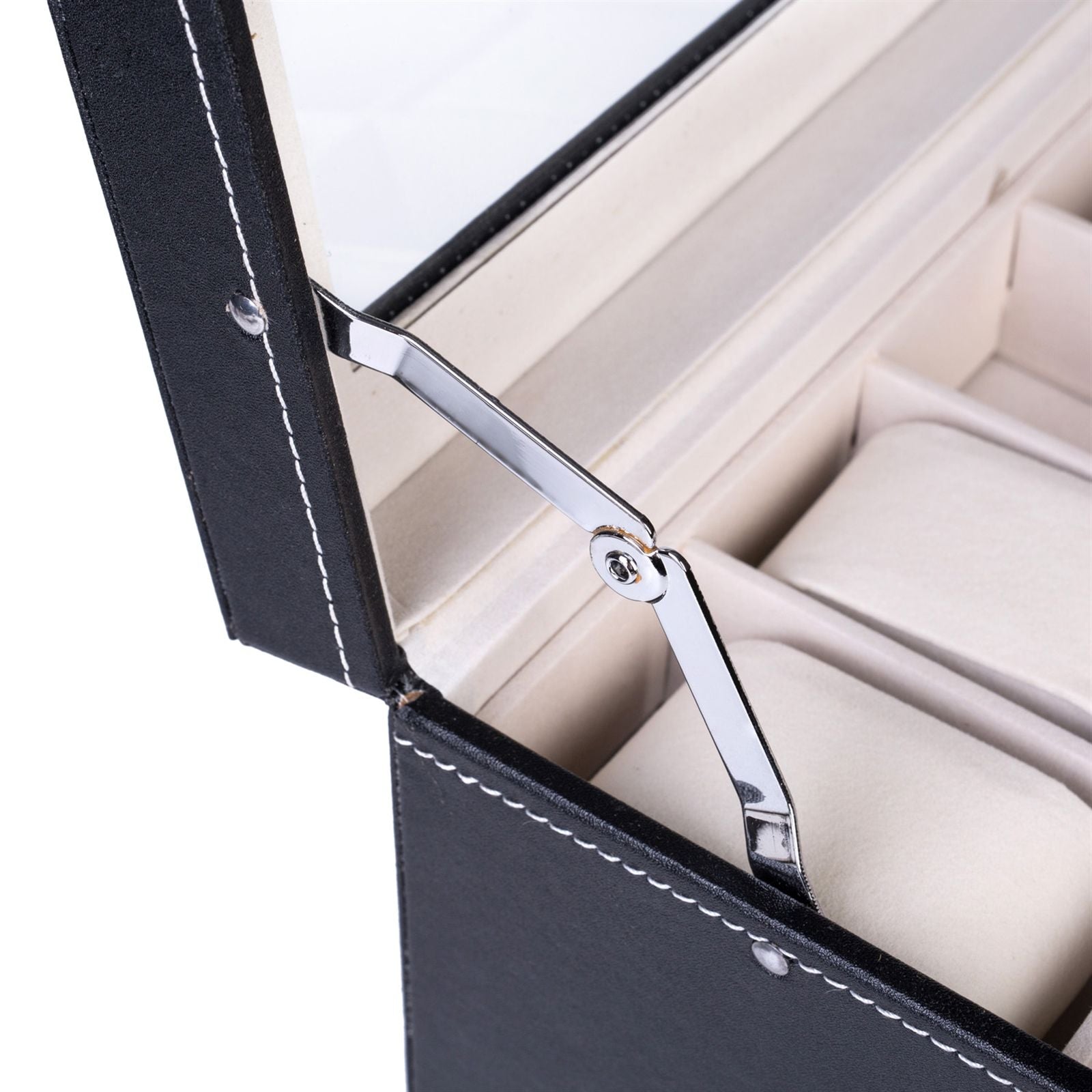 Elegant Watch Storage Box with Organized Compartments