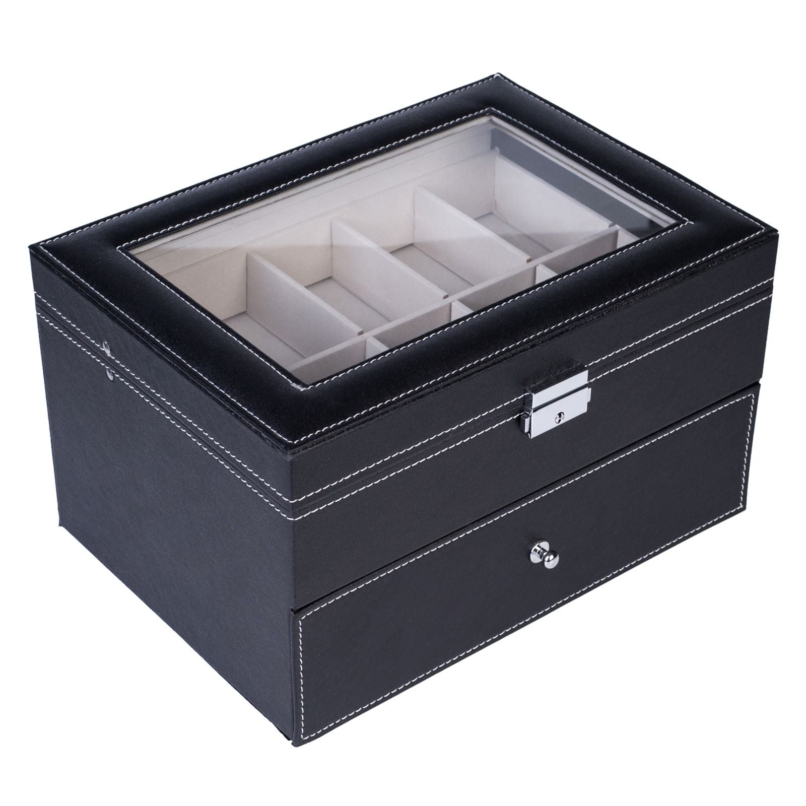 Elegant Watch Storage Box with Organized Compartments