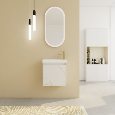 ' Floating Wall-Mounted Bathroom Vanity with Resin Sink & Soft-Close Cabinet Door