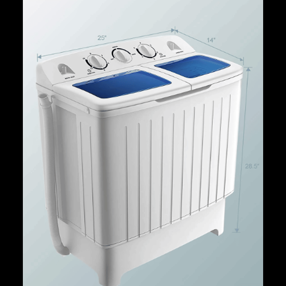 Compact Twin Tub Washing Machine for Small Loads and Delicates