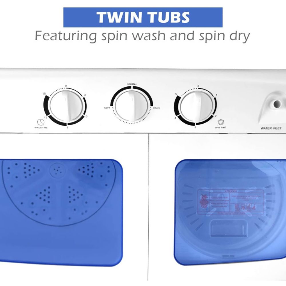 Compact Twin Tub Washing Machine for Small Loads and Delicates