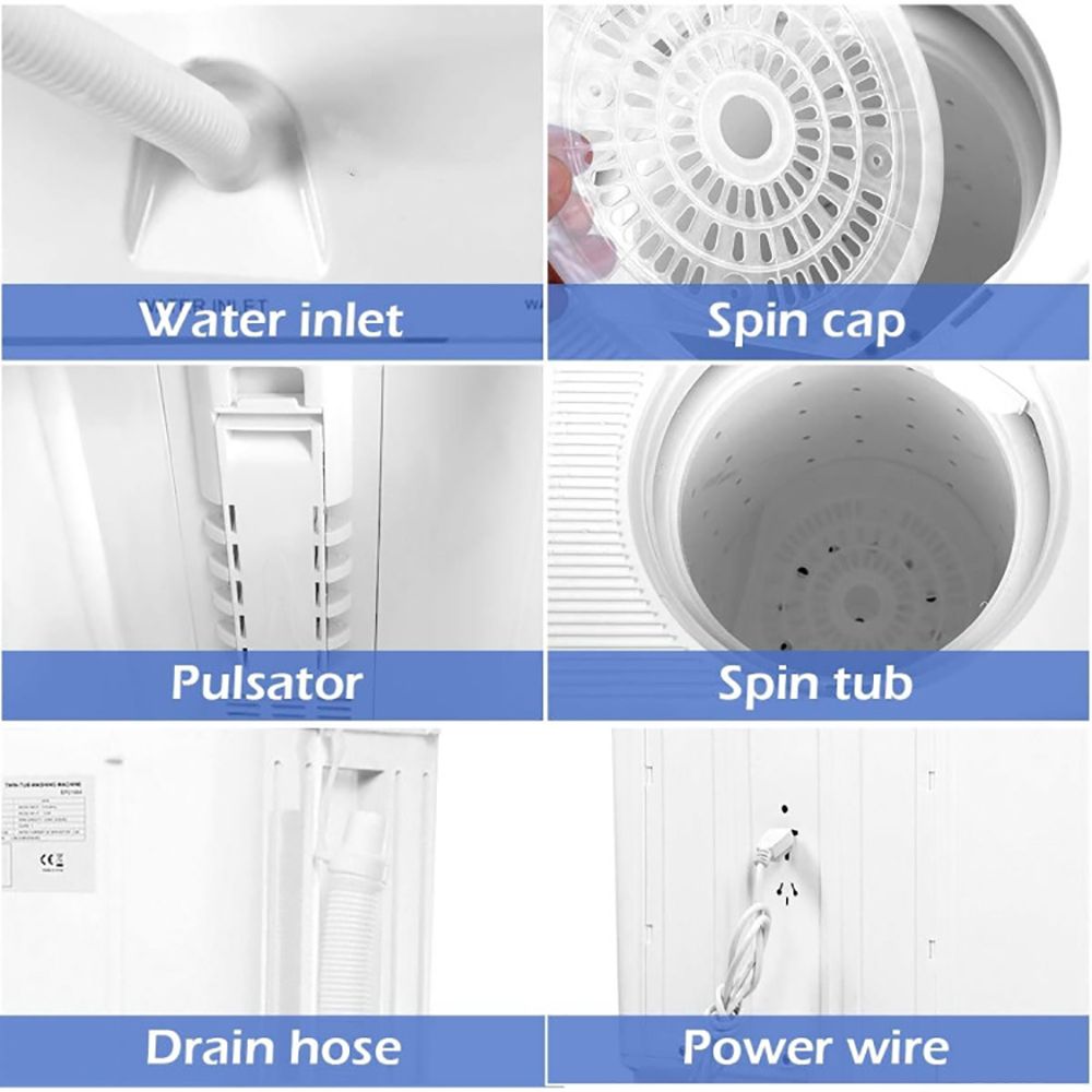 Compact Twin Tub Washing Machine for Small Loads and Delicates