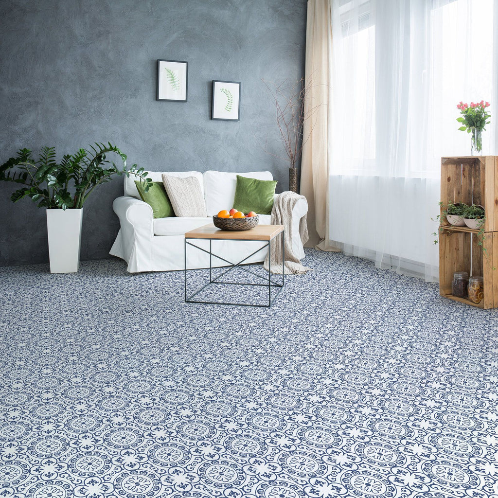 Peel-and-Stick Floor Tiles for DIY Room Updates