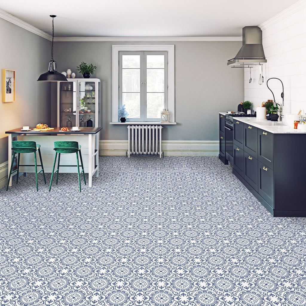 Peel-and-Stick Floor Tiles for DIY Room Updates